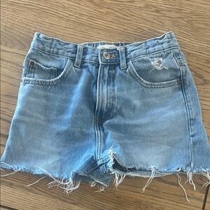 Zara Kids Denim Distressed Shorts